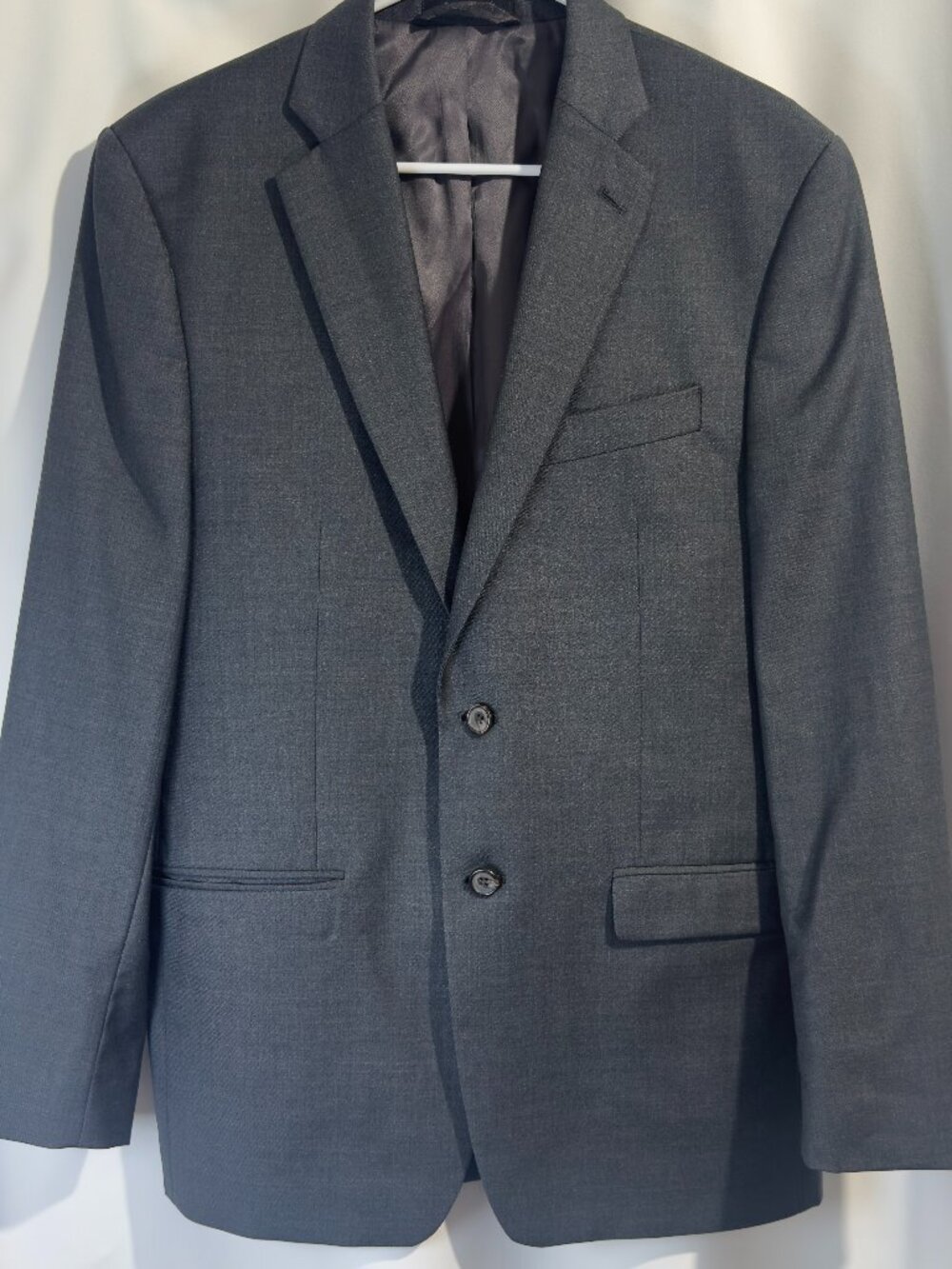 Lauren Ralph Lauren Blazer Suit Coat Men 40R Gray 100% Wool 2 Button